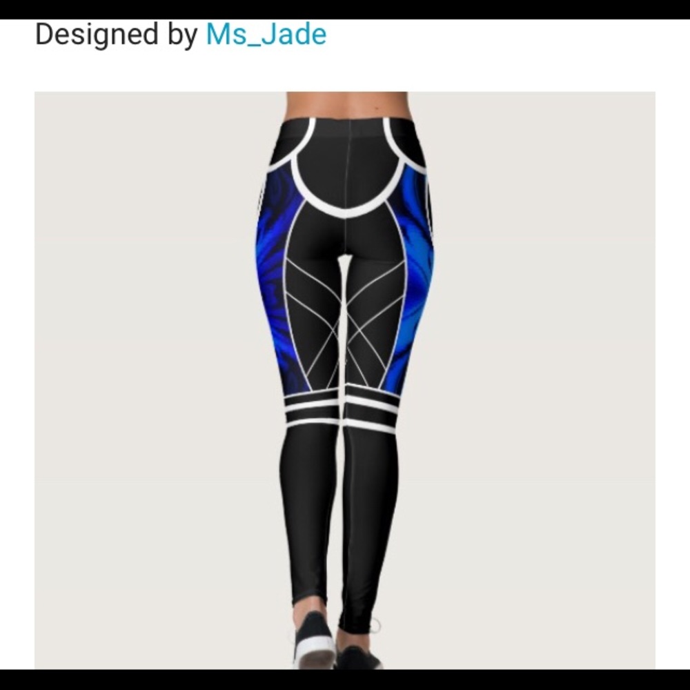🛎 Personalize Sporty Geometric Marble Leggings - Picture 3 of 5